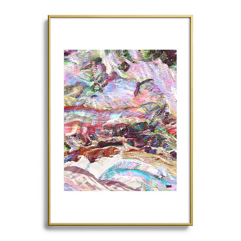83 Oranges Sequin Haze Metal Framed Art Print