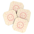 Little Om Celestial Sun cream Coaster Set