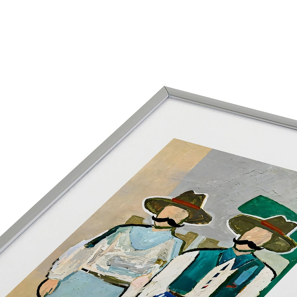83 Oranges Side By Side Cowboy Edition Metal Framed Art Print