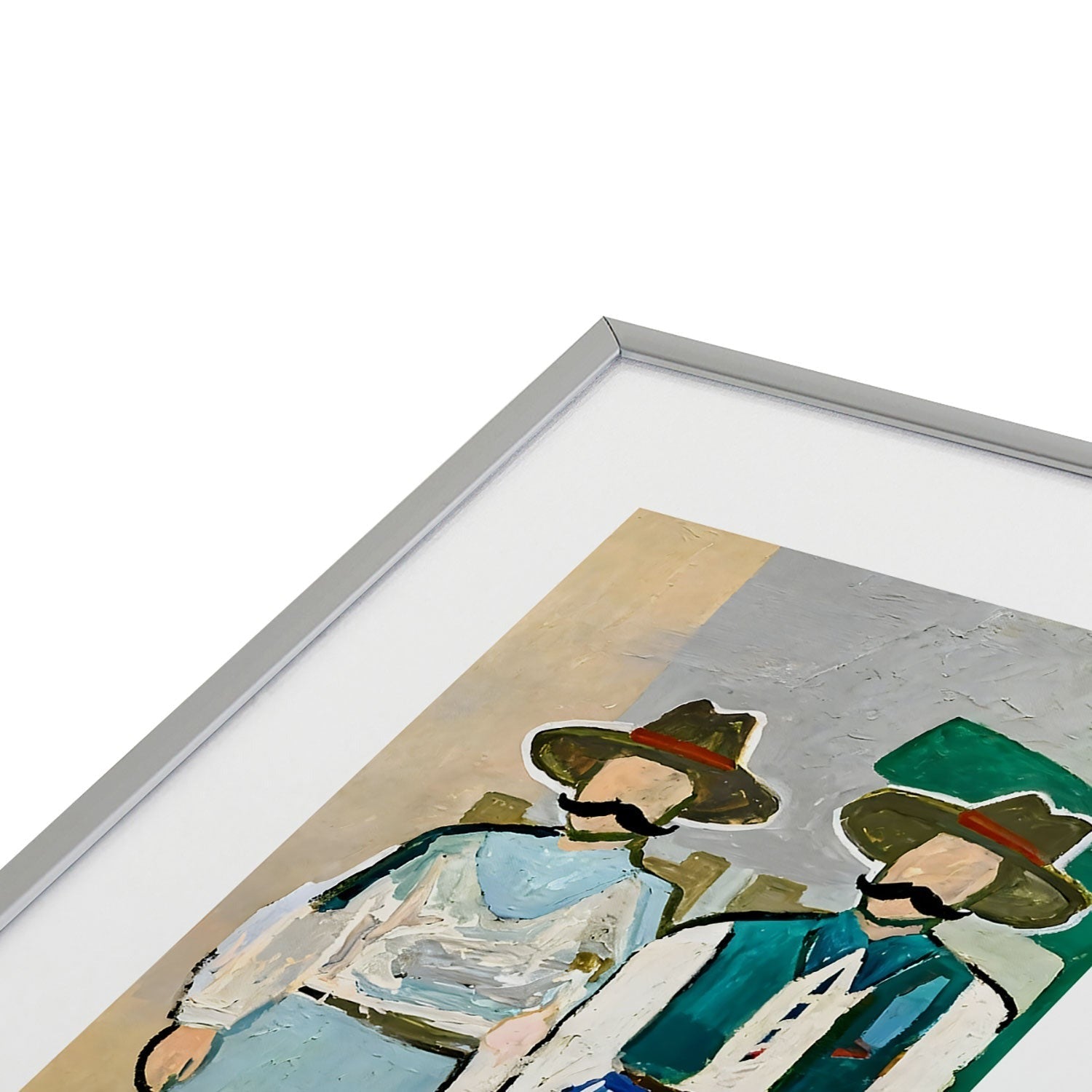 83 Oranges Side By Side Cowboy Edition Metal Framed Art Print