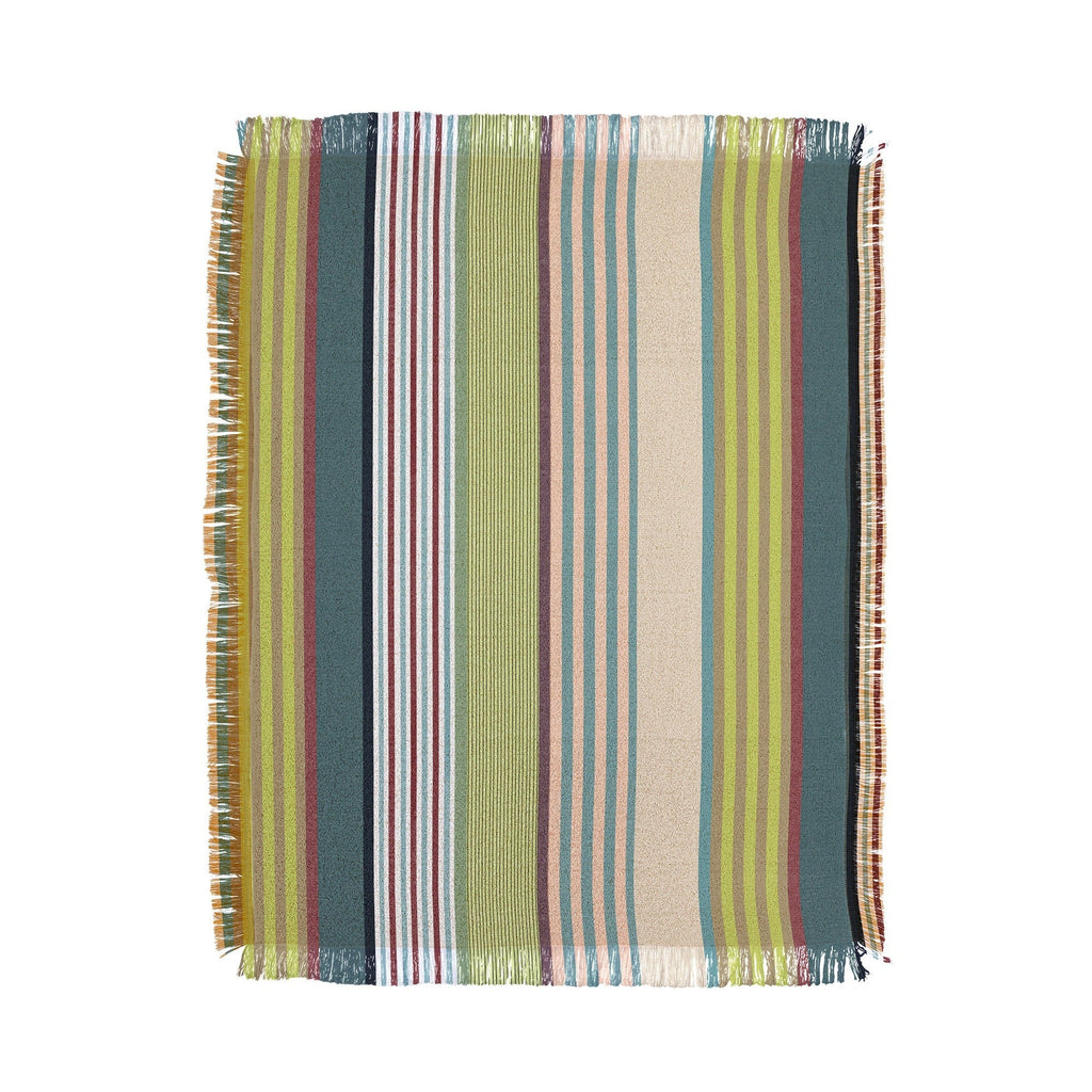 Marta Barragan Camarasa Colorful Stripe Delight Throw Blanket