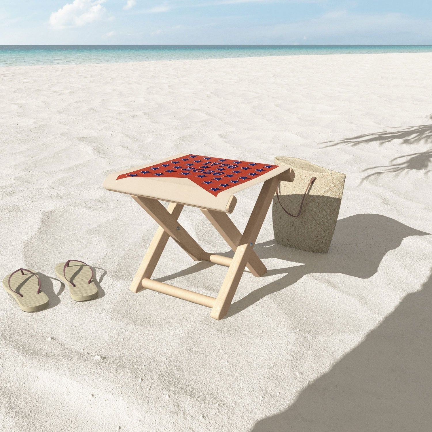 DENY Designs Star Banner Folding Stool