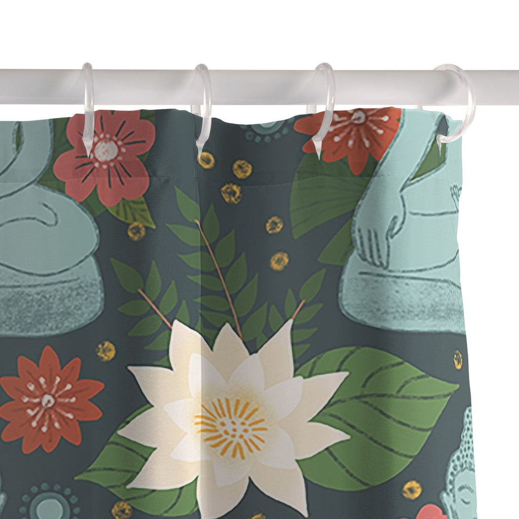 Design by Spark Meditating Lotus Buddha Shower Curtain