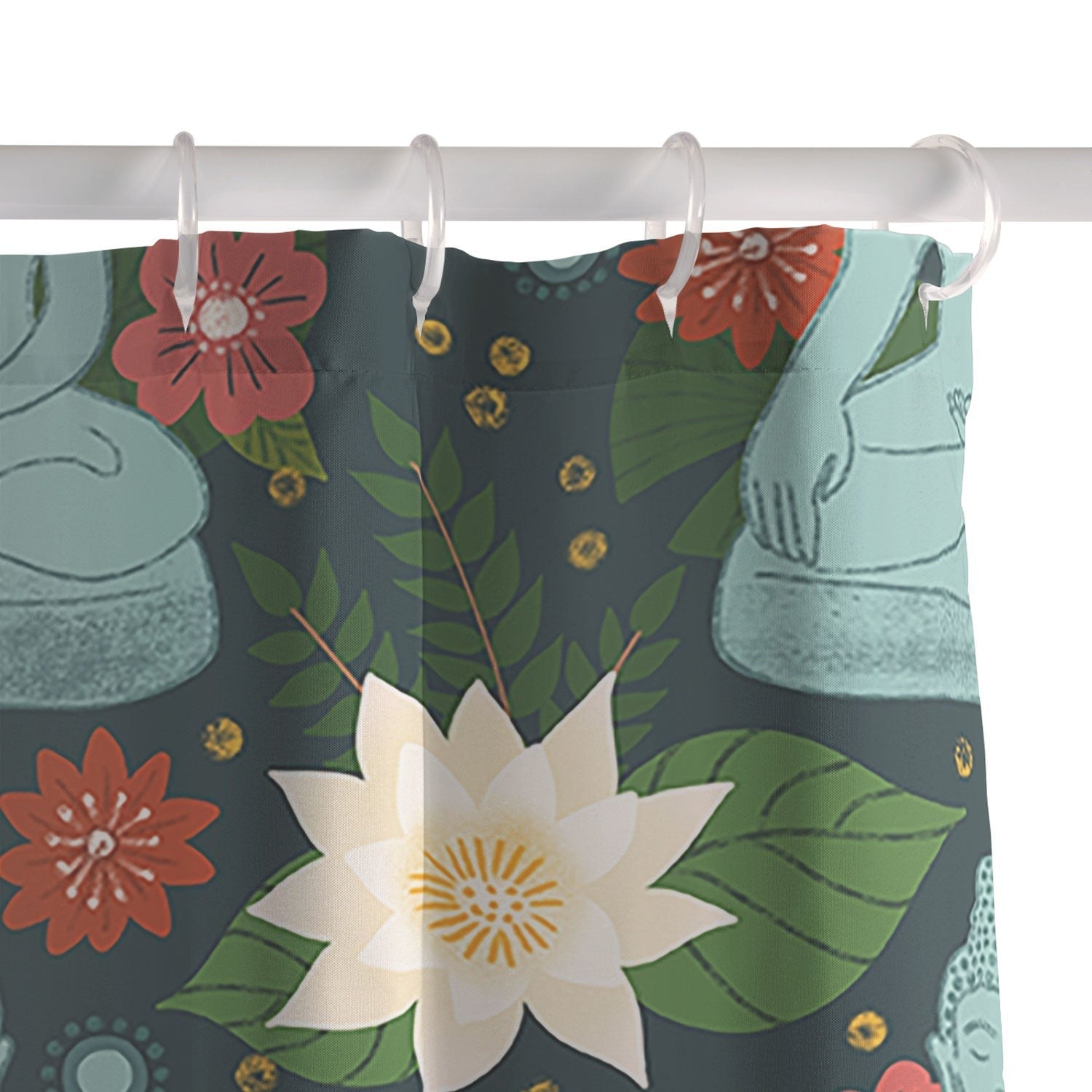 Design by Spark Meditating Lotus Buddha Shower Curtain