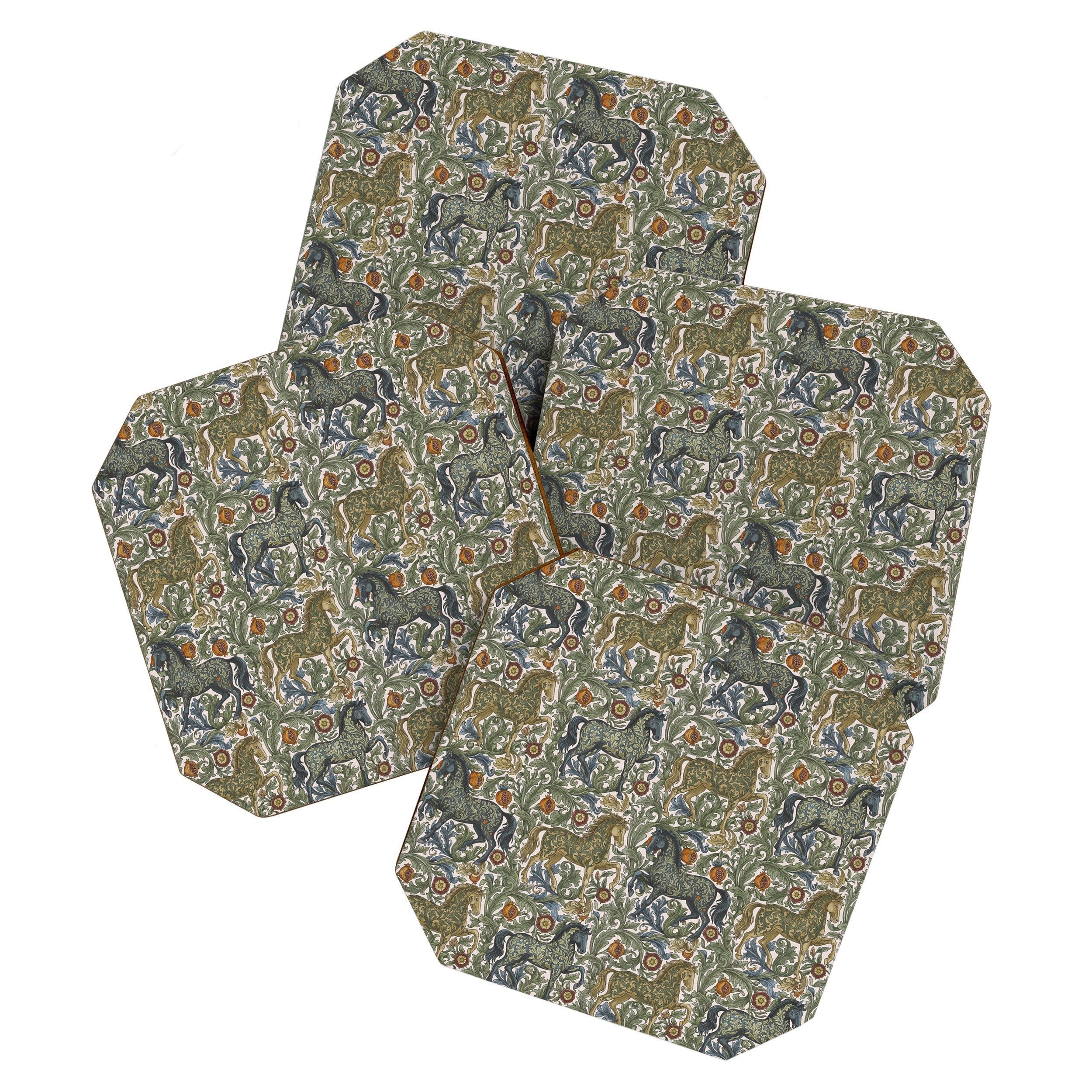 Marta Barragan Camarasa Renaissance Horse Garden Coaster Set