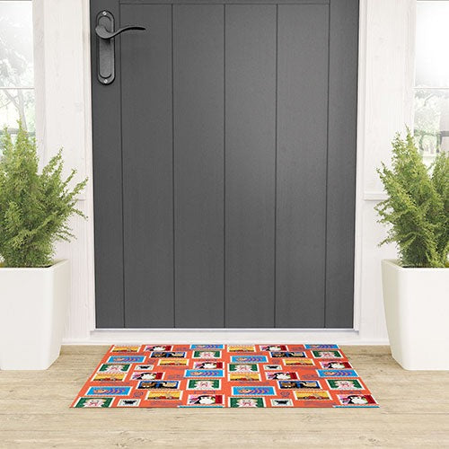 Design by Spark Classic Book Cat Stamps Welcome Mat