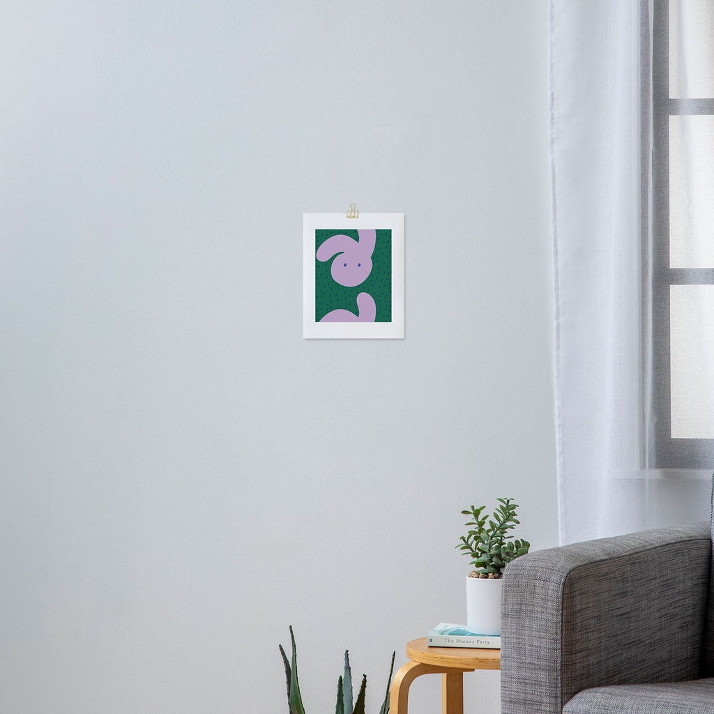 Camilla Foss Pebbles and Rabbit Art Print