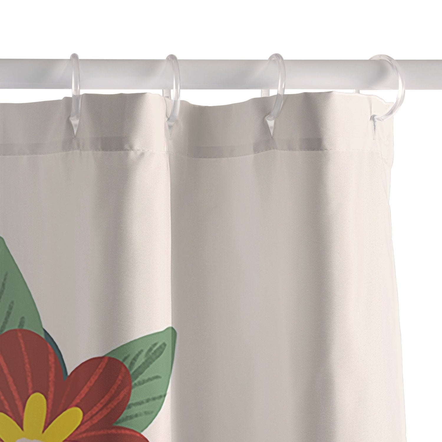 Design by Spark Love Human Made Floral Wreath Shower Curtain