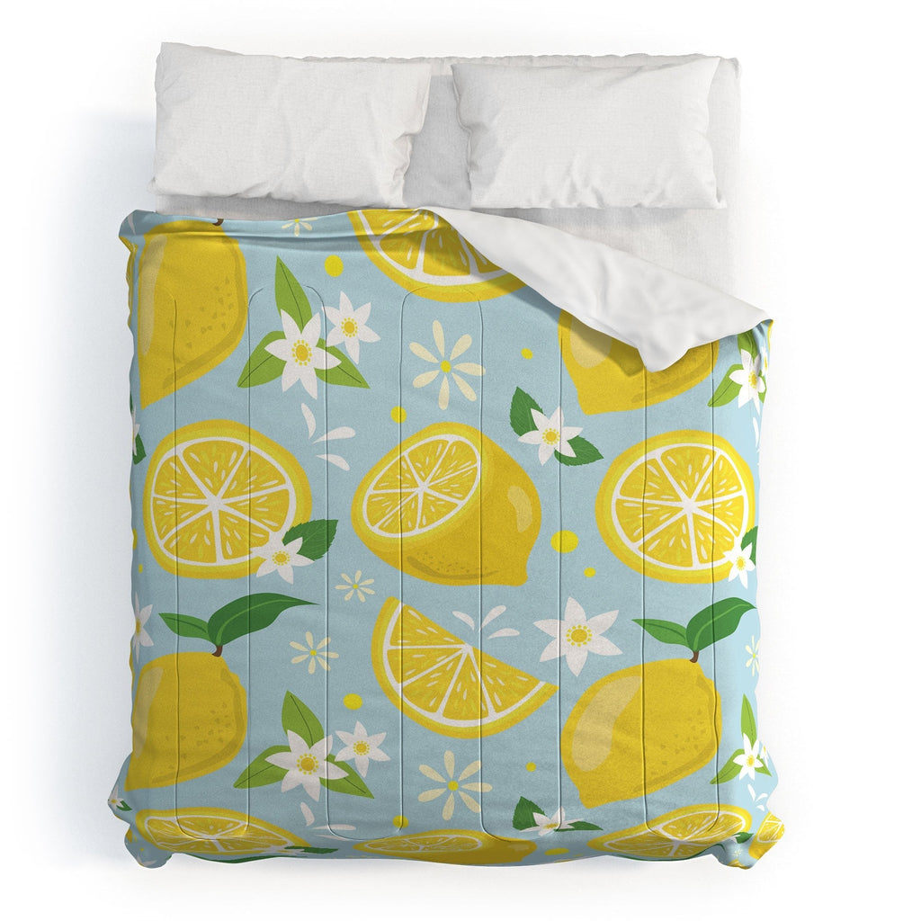 Design by Spark Lemony Fresh Florals Comforter