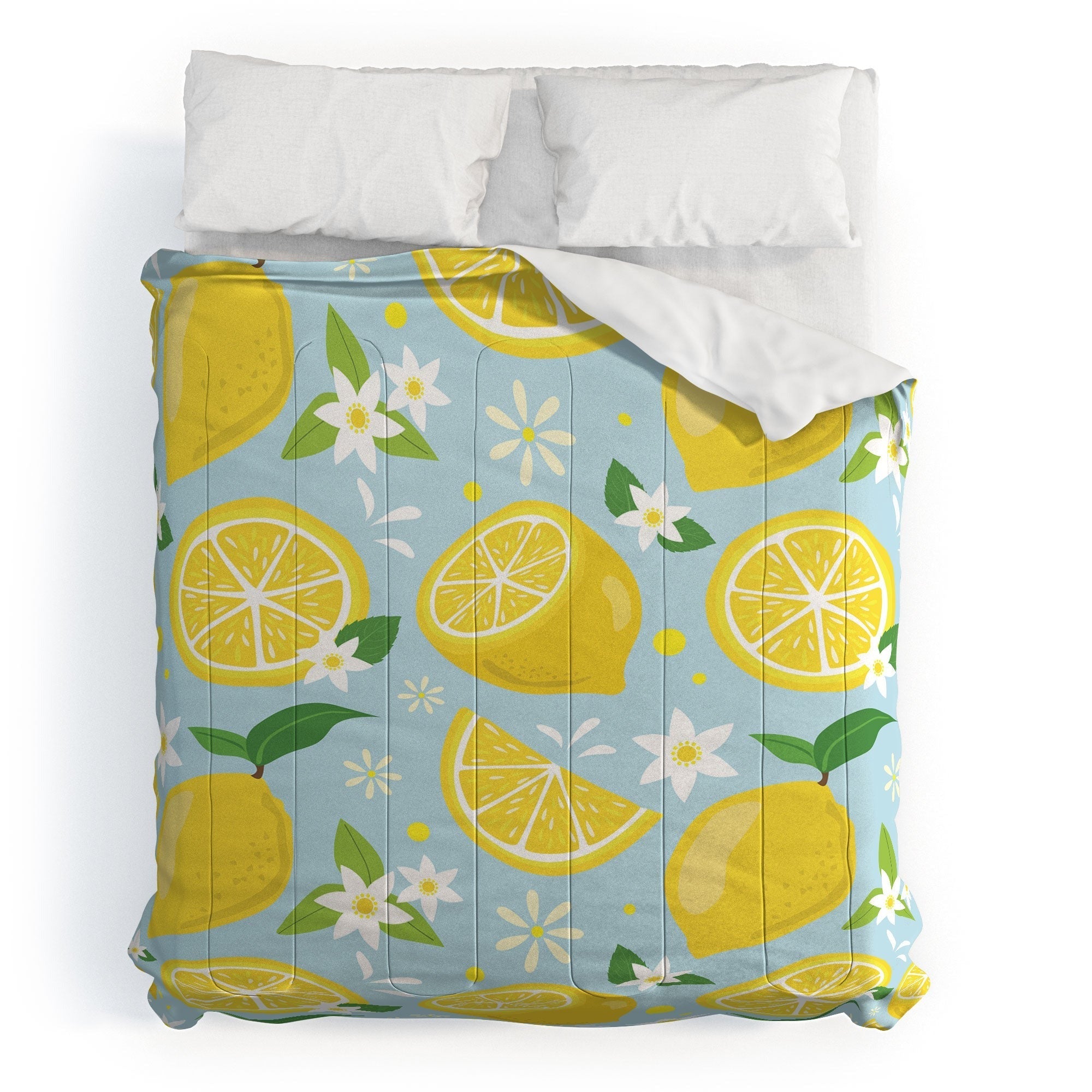 Design by Spark Lemony Fresh Florals Comforter