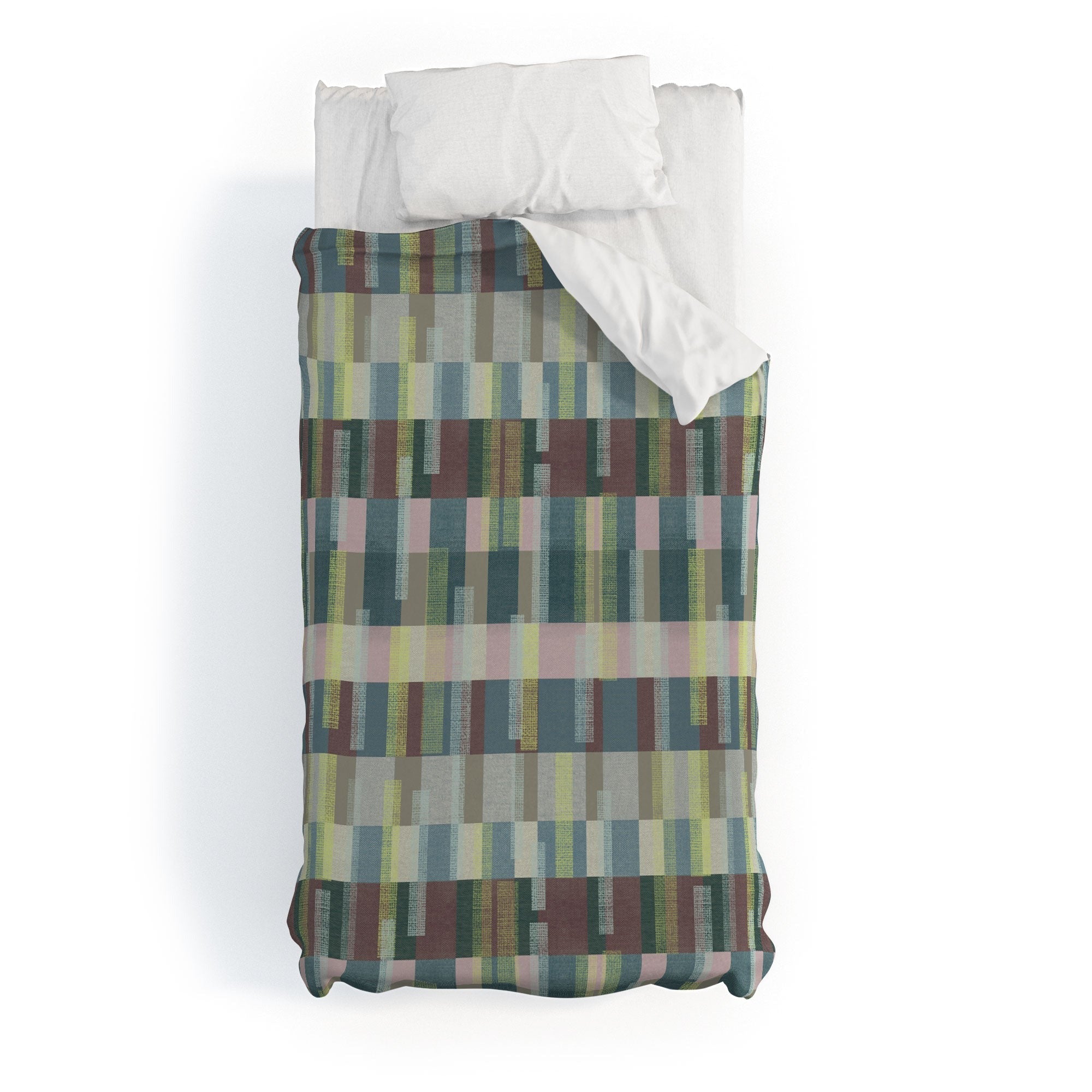 Marta Barragan Camarasa Dynamic Linear Blocks Duvet Cover