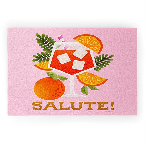 Jessica Molina Orange Spritz Welcome Mat