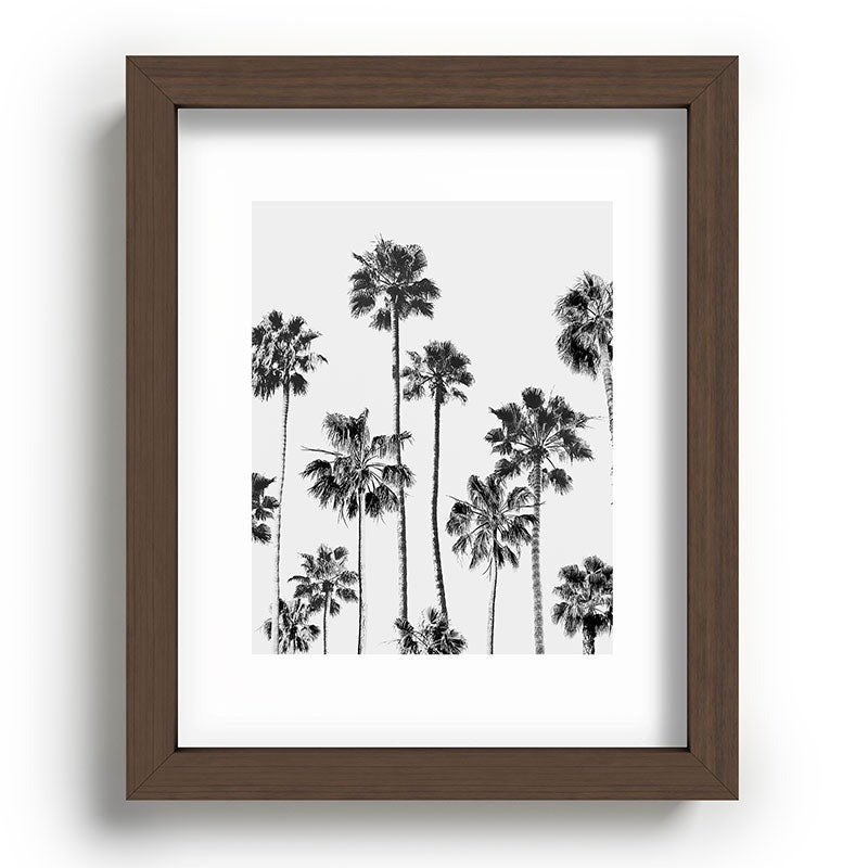Gal Design Black And White Palms Recessed Framing Rectangle