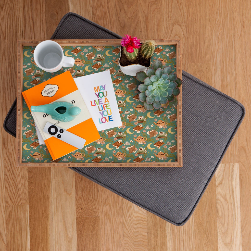 Avenie Moonlit Reading Nook I Rectangular Tray