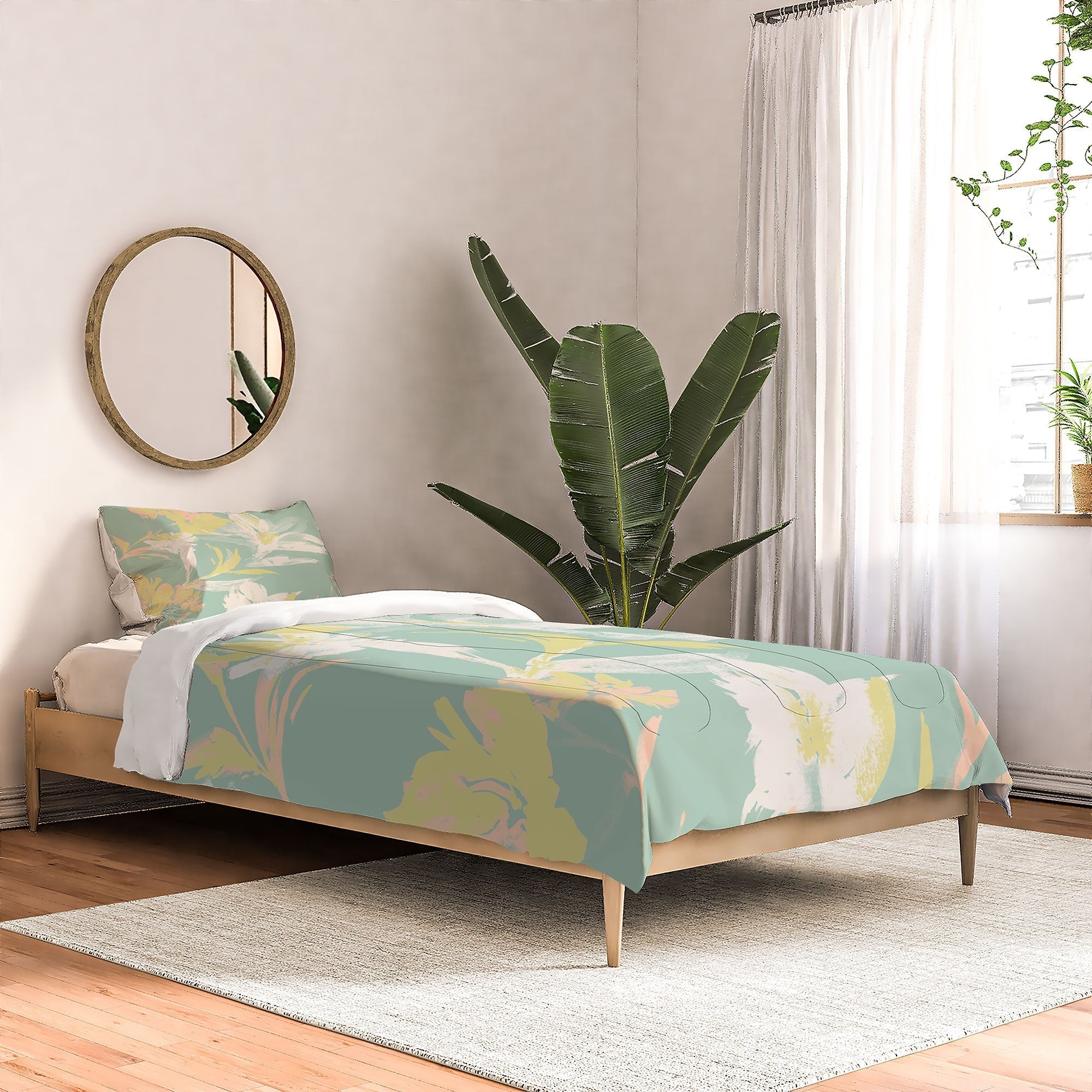 Gabriela Fuente Emma Floral Mint Comforter