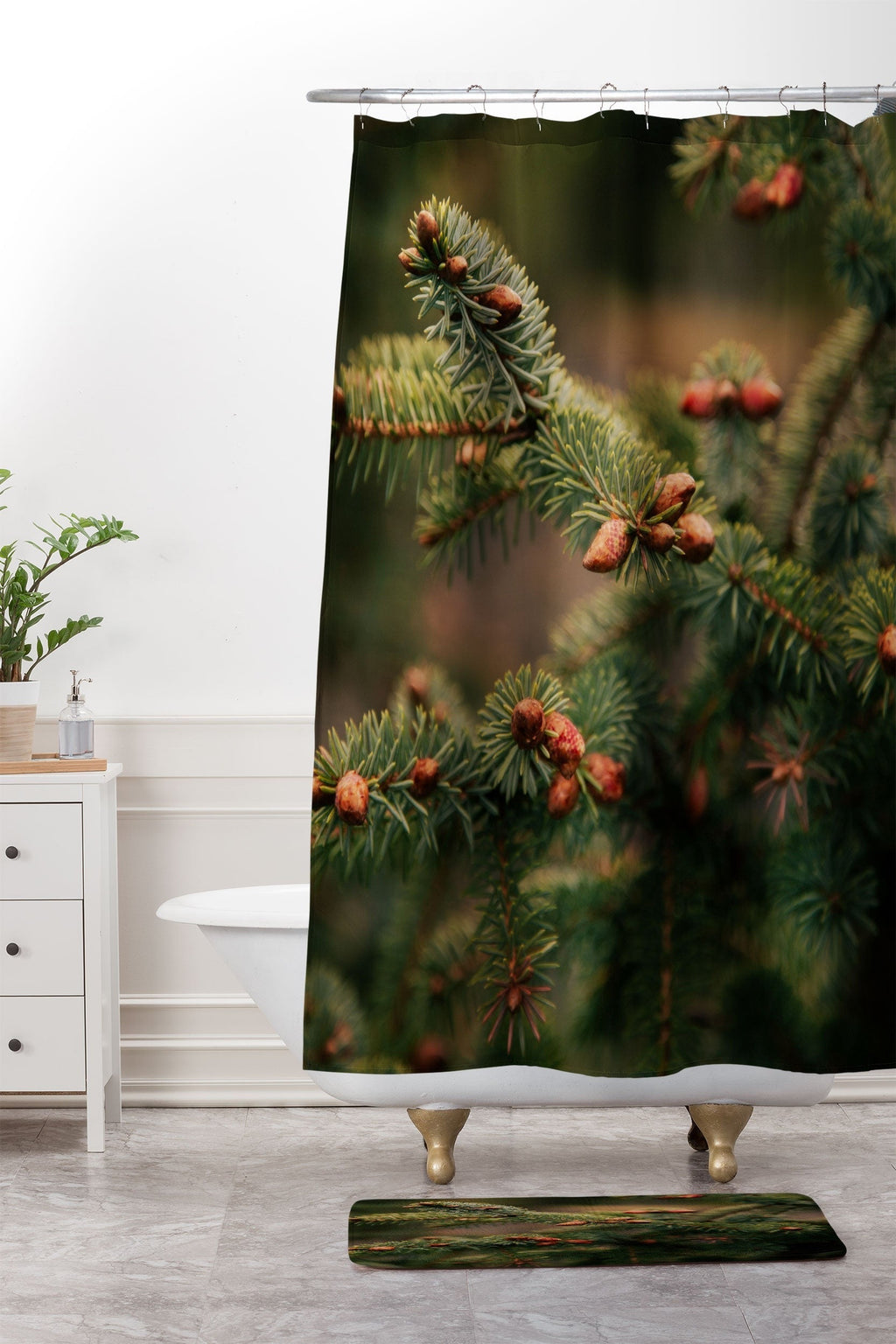 Hannah Kemp Spruce Tips Memory Foam Bath Mat