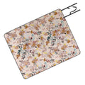 Ninola Design Botanic Retreat Floral Oleander Whimsical Soft Pink Picnic Blanket