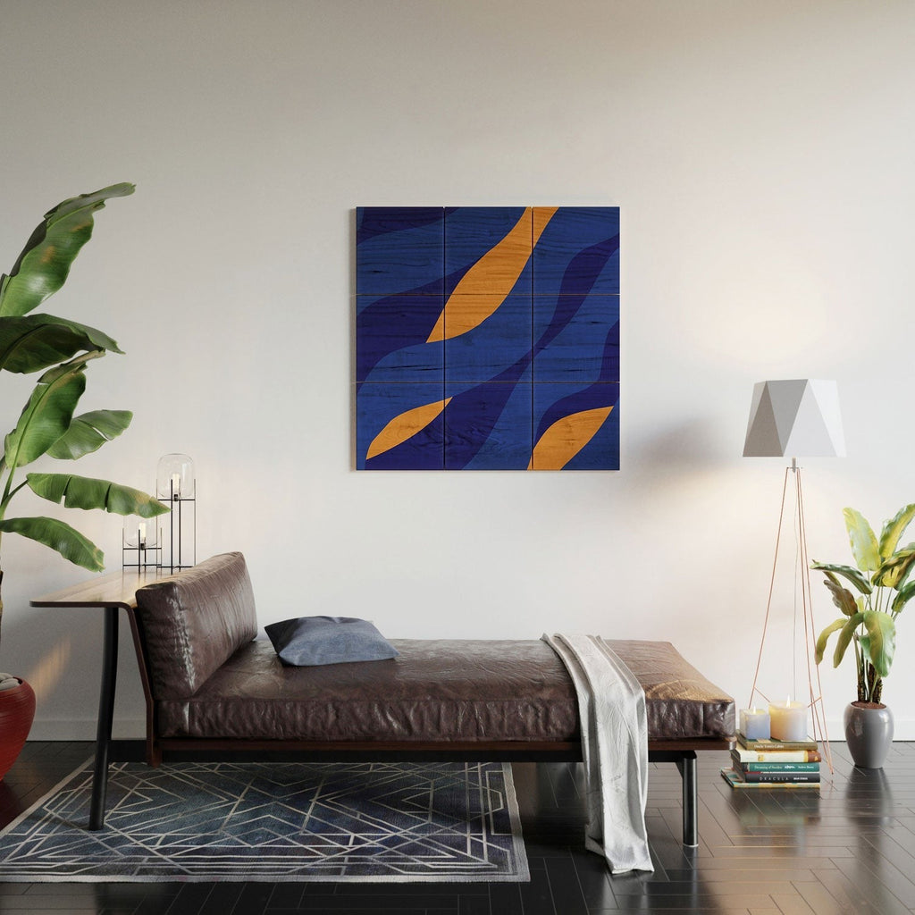 Camilla Foss Pebbles in Stream Wood Wall Mural