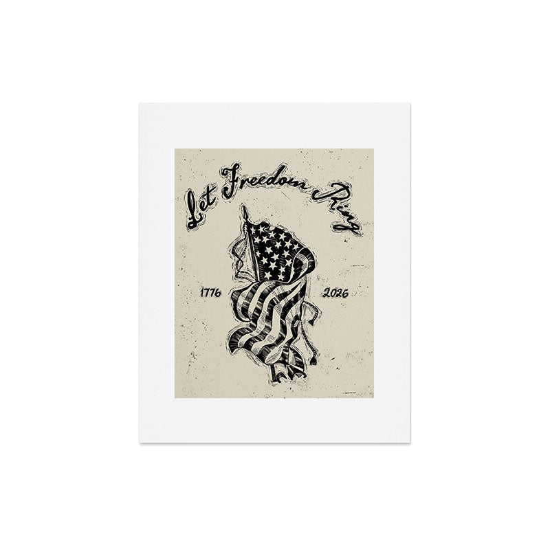 DENY Designs Let Freedom Ring Block Art Print
