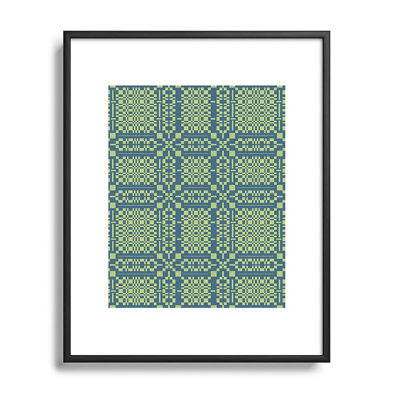 Marta Barragan Camarasa Nostalgic Grid Design Metal Framed Art Print