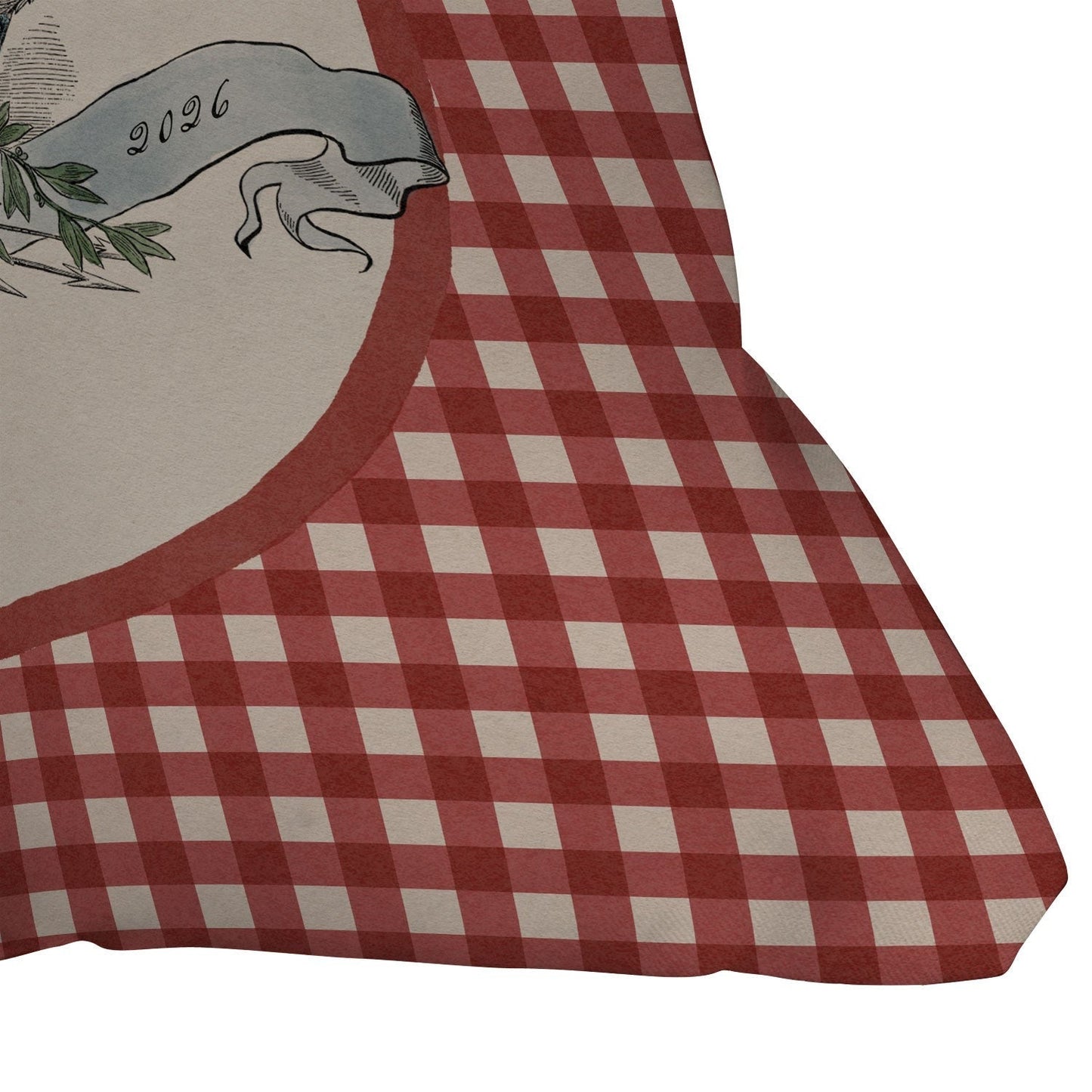 DENY Designs Gingham Eagle Outdoor Throw Pillow