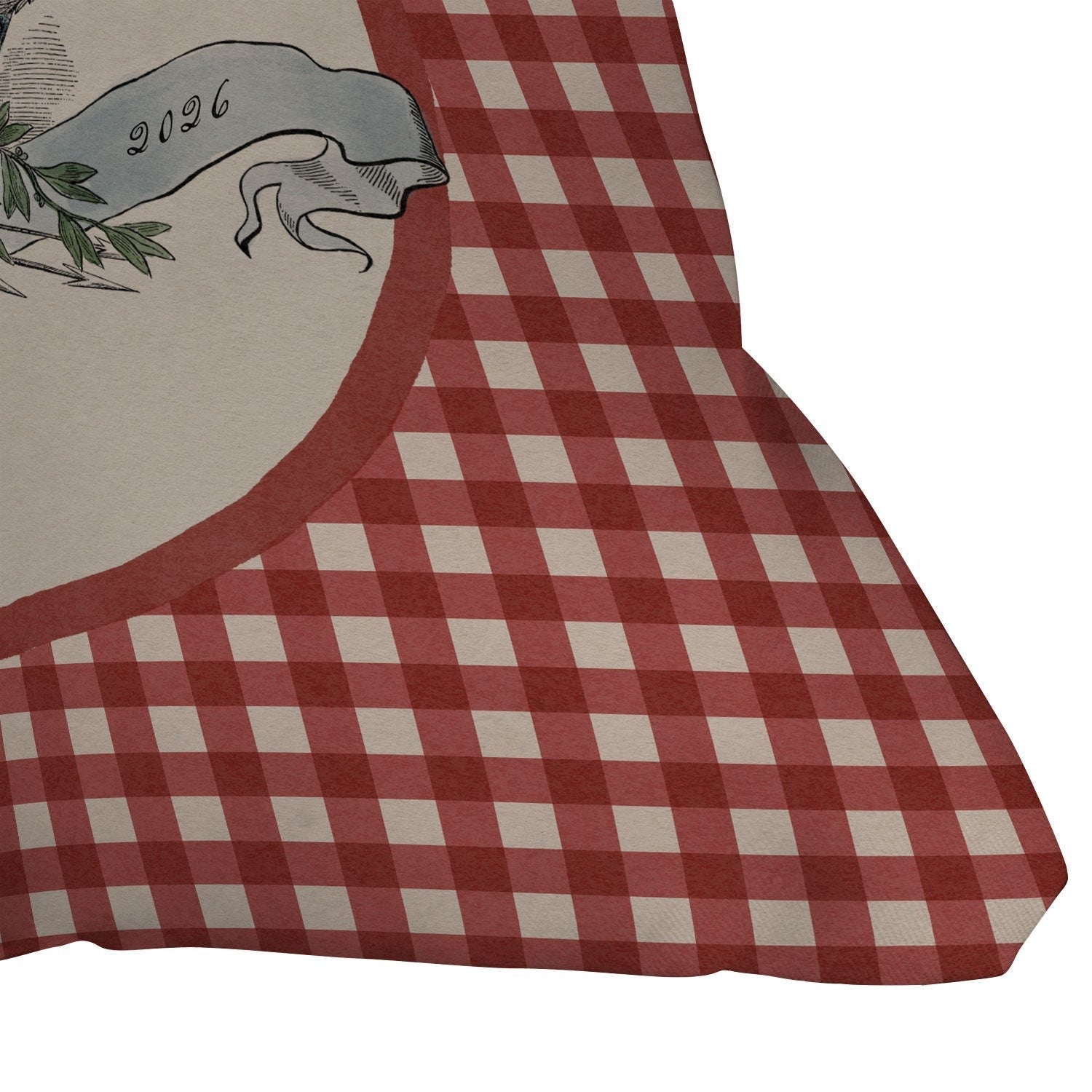DENY Designs Gingham Eagle Outdoor Throw Pillow
