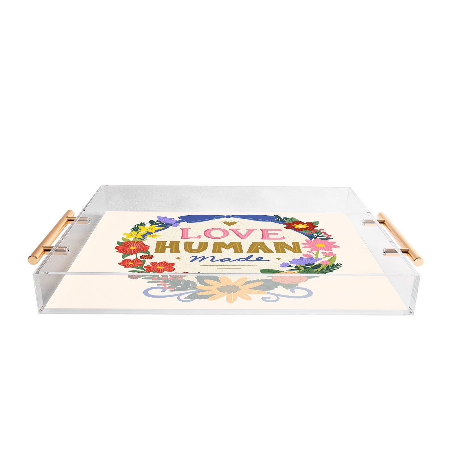 Design by Spark Love Human Made Floral Wreath Acrylic Tray