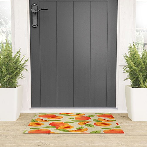 Jessica Molina Peach Pattern Welcome Mat