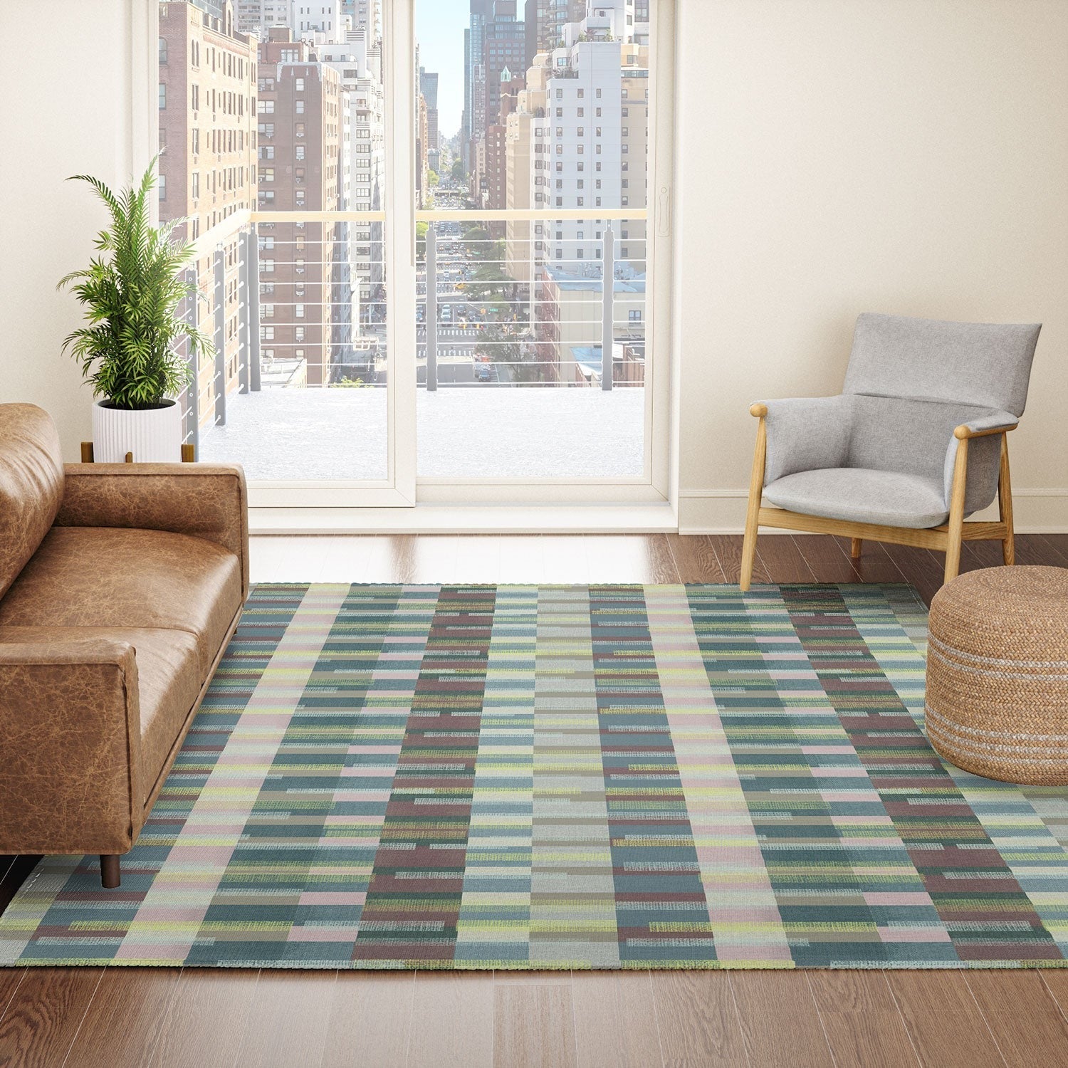 Marta Barragan Camarasa Dynamic Linear Blocks Area Rug
