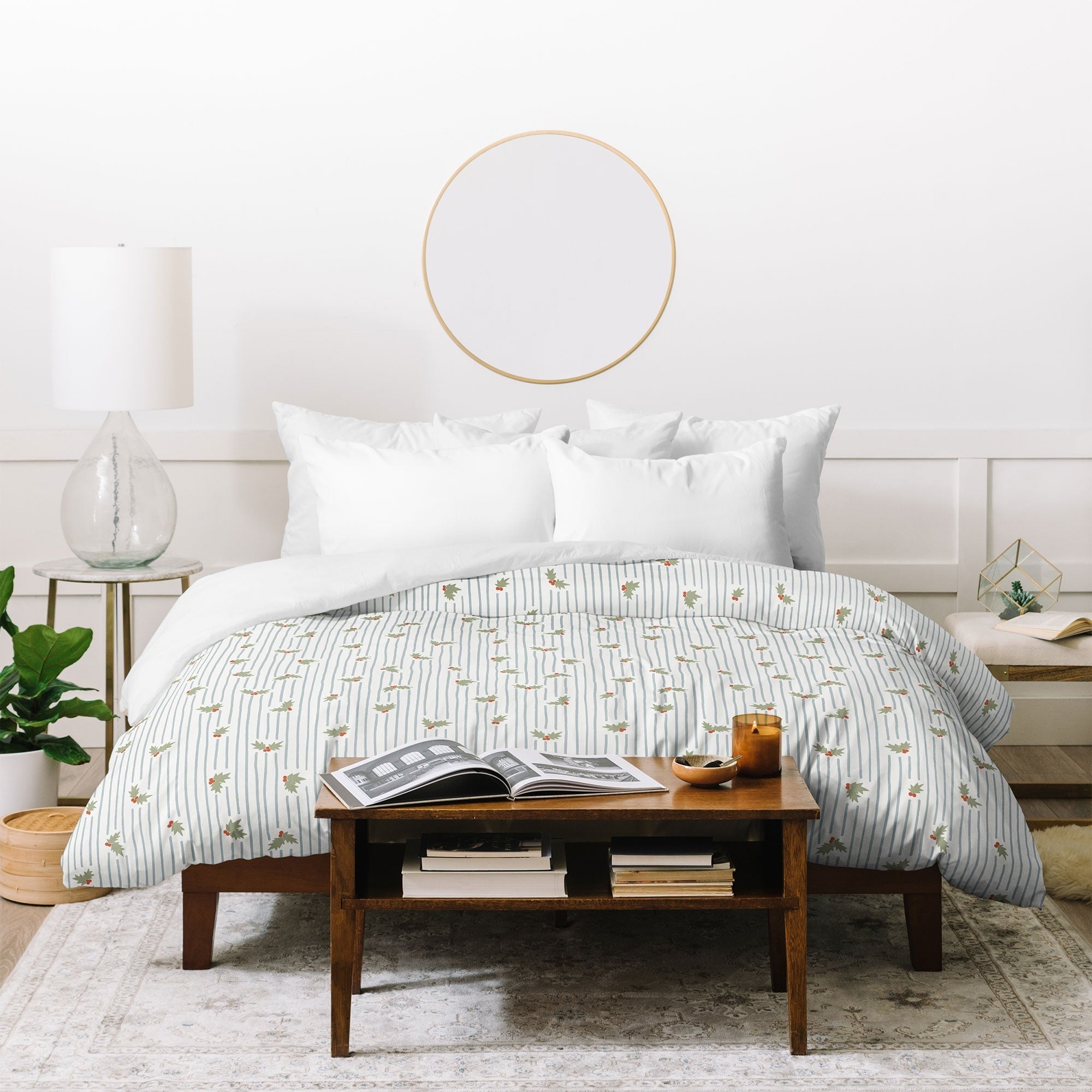 CoastL Studio Hand Drawn Holly Stripe Duvet Cover