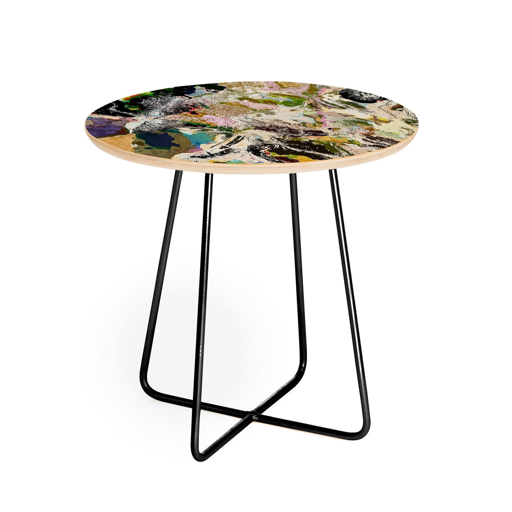 83 Oranges Echoes Beneath the Surface Round Side Table