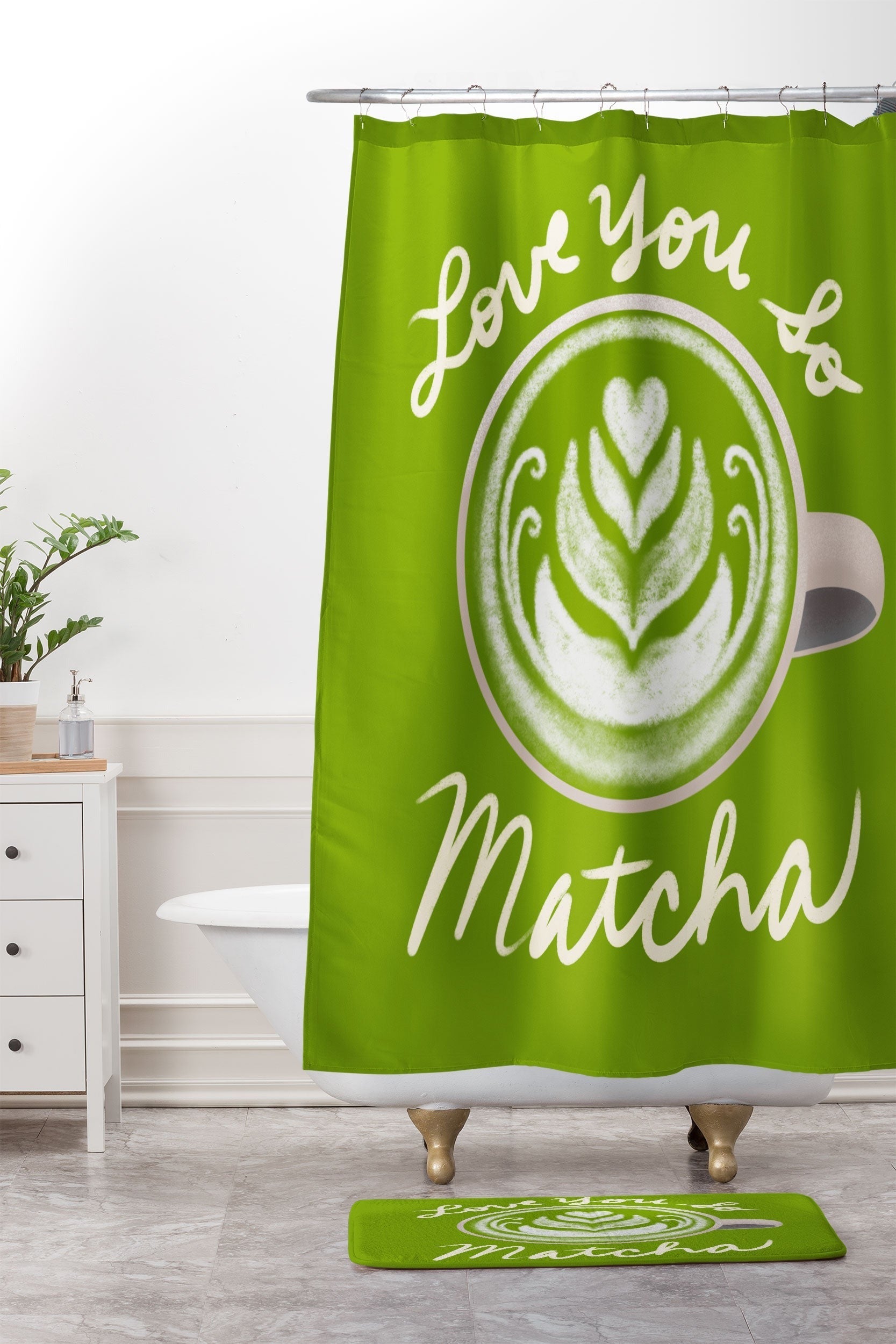 Design by Spark Love You So Matcha Memory Foam Bath Mat