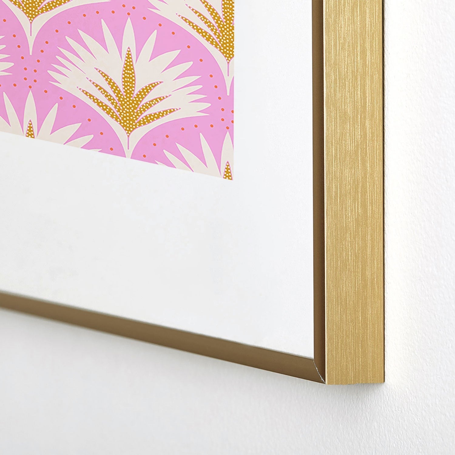 Jennifer Labre Pink Palmetto Metal Framed Art Print