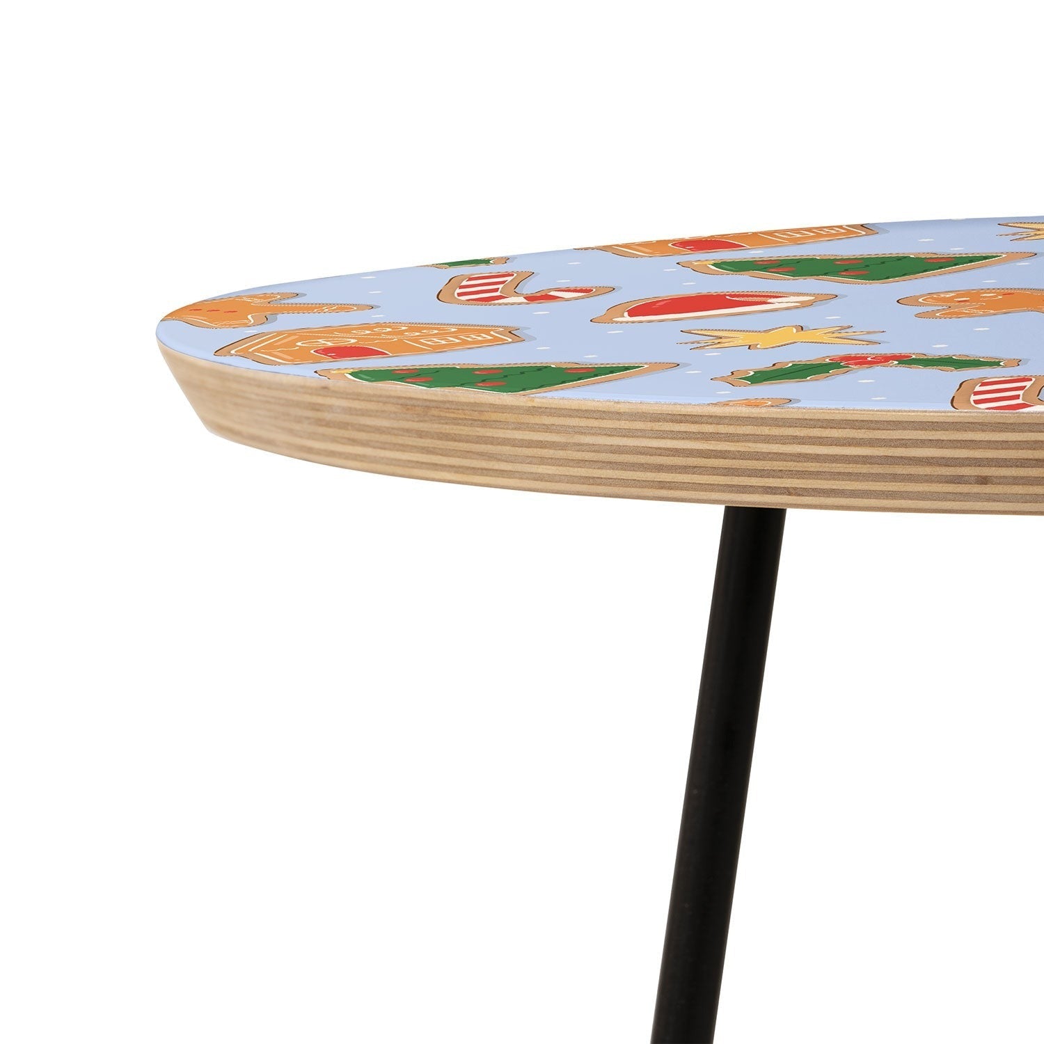 Love_Ryming Christmas Cookies Round Side Table