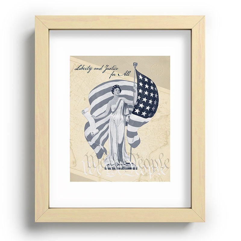 DENY Designs Liberty and Justice Woman Recessed Framing Rectangle