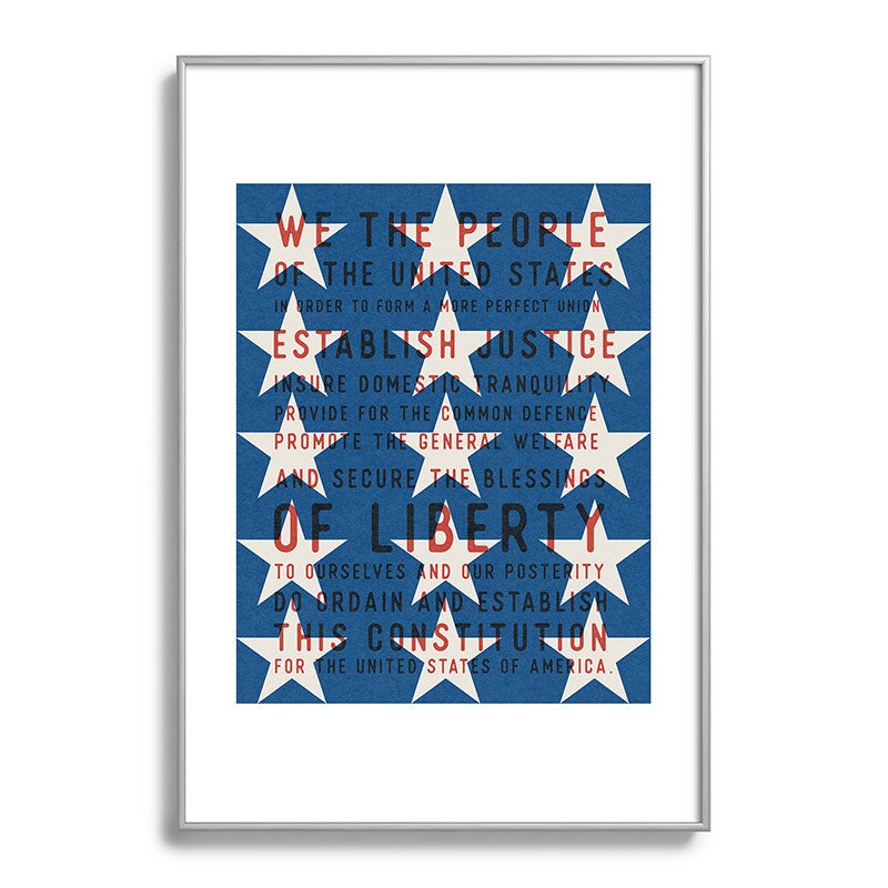 DENY Designs Starred Preamble Metal Framed Art Print