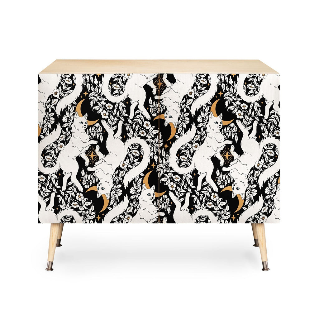 Avenie Celestial Cats Gold Credenza