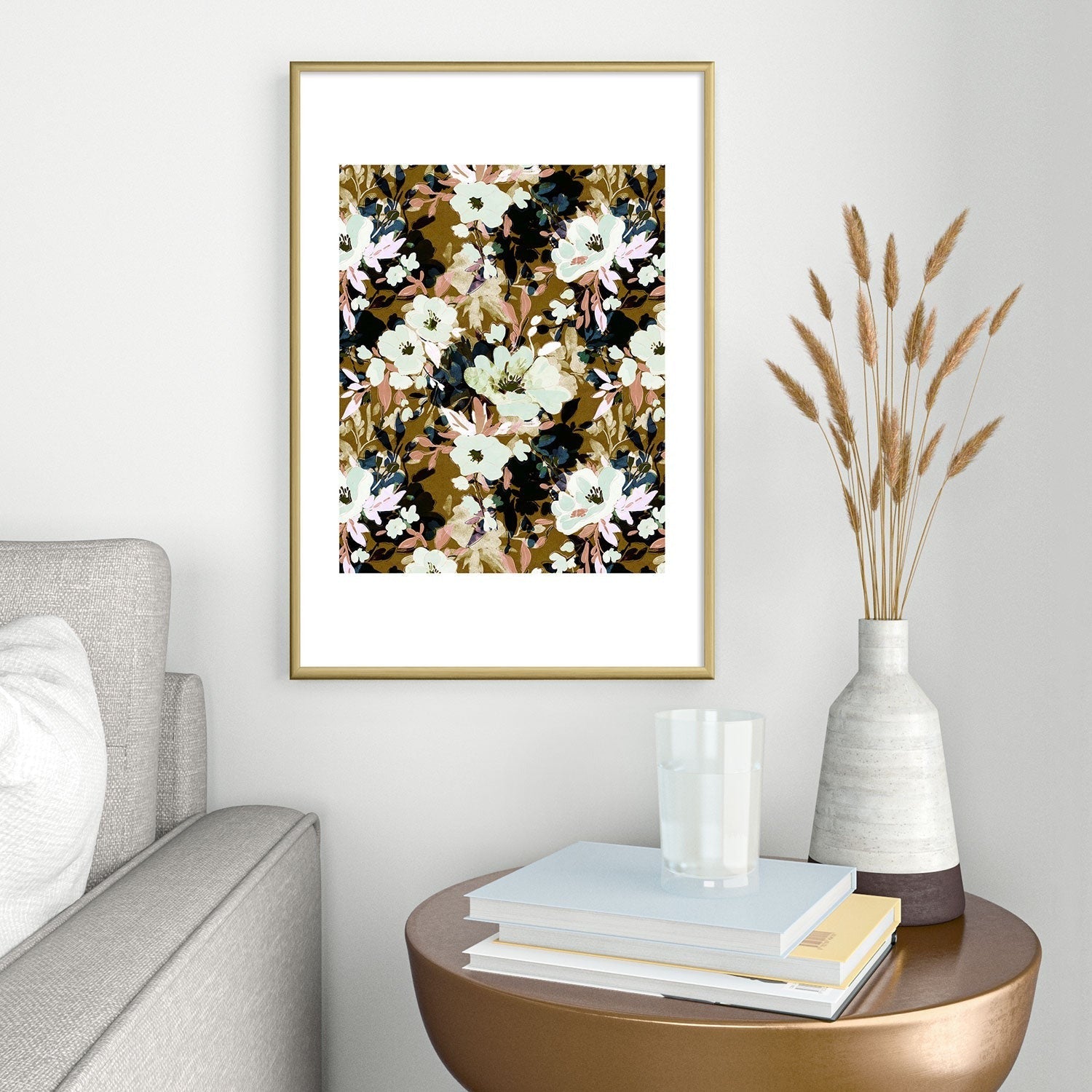 Marta Barragan Camarasa Romantic Floral Fusion Metal Framed Art Print