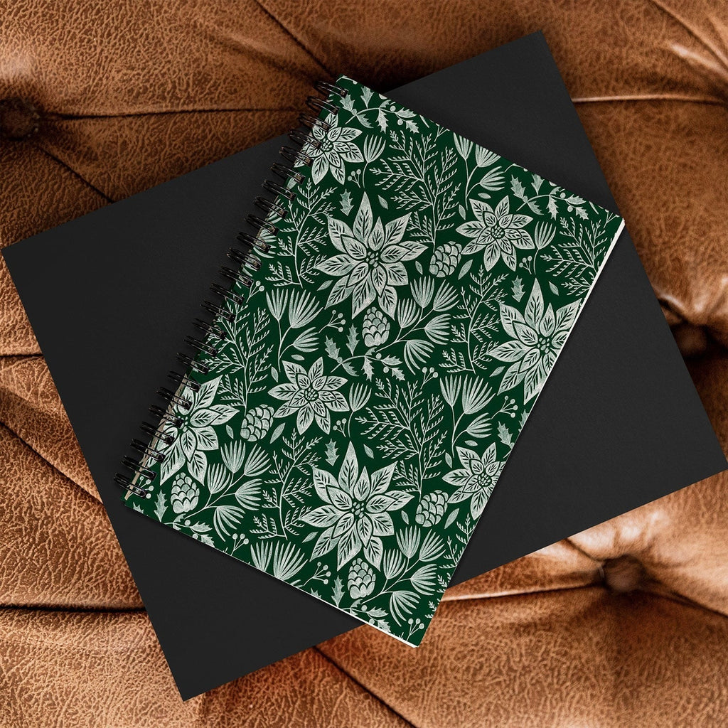 Pimlada Phuapradit Christmas Poinsettia Spiral Notebook
