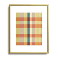 Marta Barragan Camarasa Retro Picnic Plaid Warm Tones Metal Framed Art Print