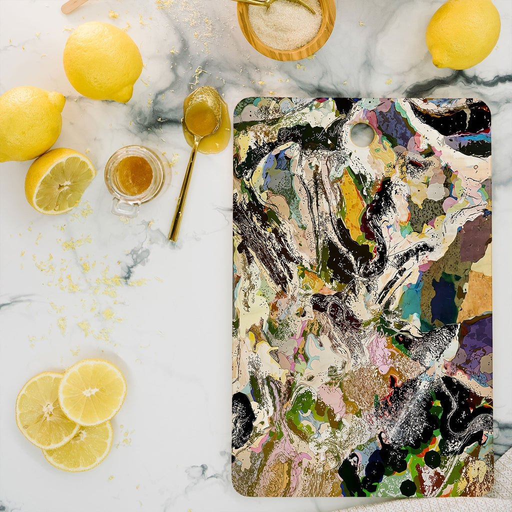 83 Oranges Echoes Beneath the Surface Cutting Board Rectangle