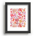 Ninola Design Botanic Retreat Coral Reef Crab Lobster Red Recessed Framing Rectangle