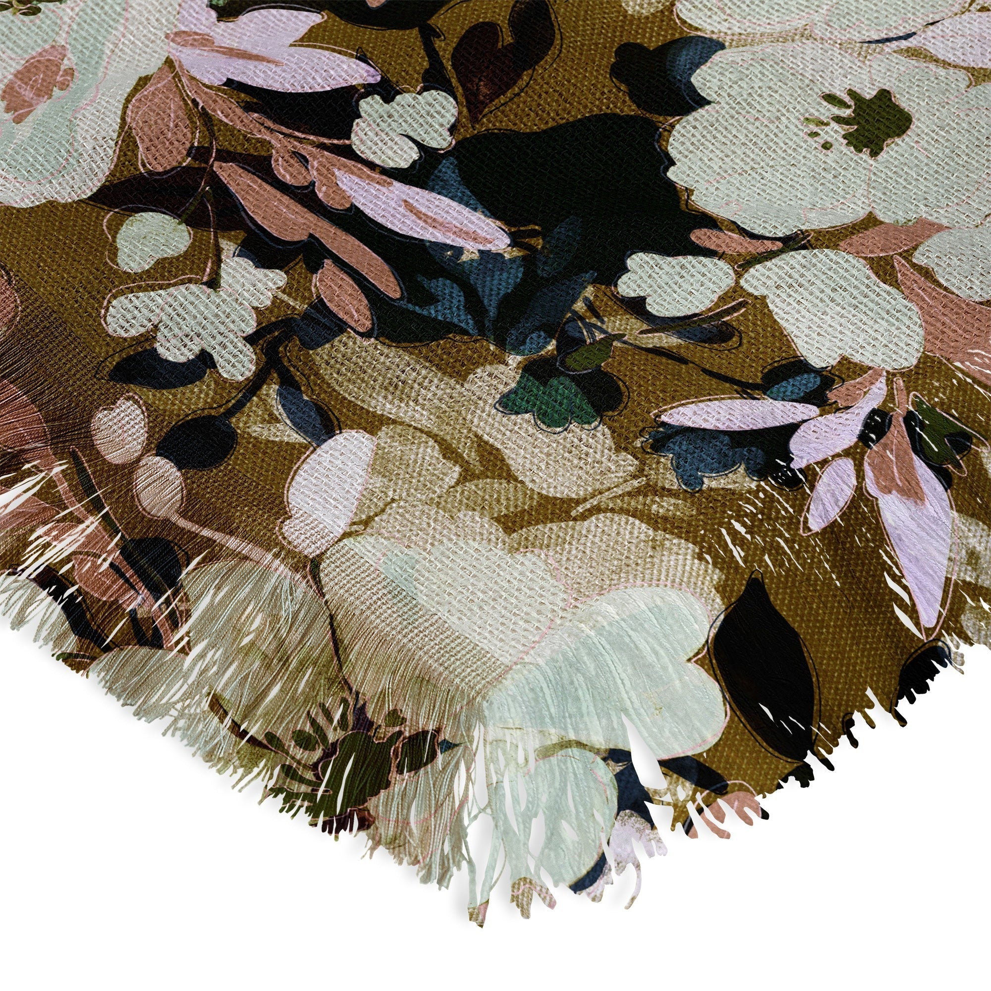 Marta Barragan Camarasa Romantic Floral Fusion Throw Blanket