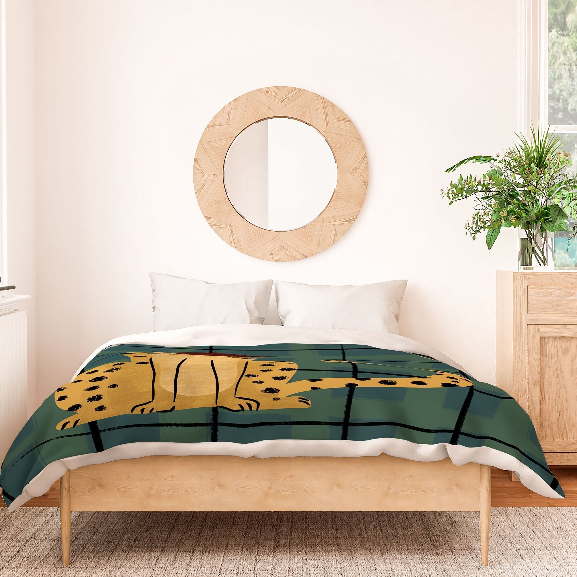 Design by Spark Cheetah Cool Cat Duvet Cover