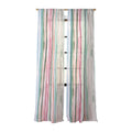 Ninola Design Botanic Retreat Watercolor Stripes Green Orange Red Sheer Non Repeat