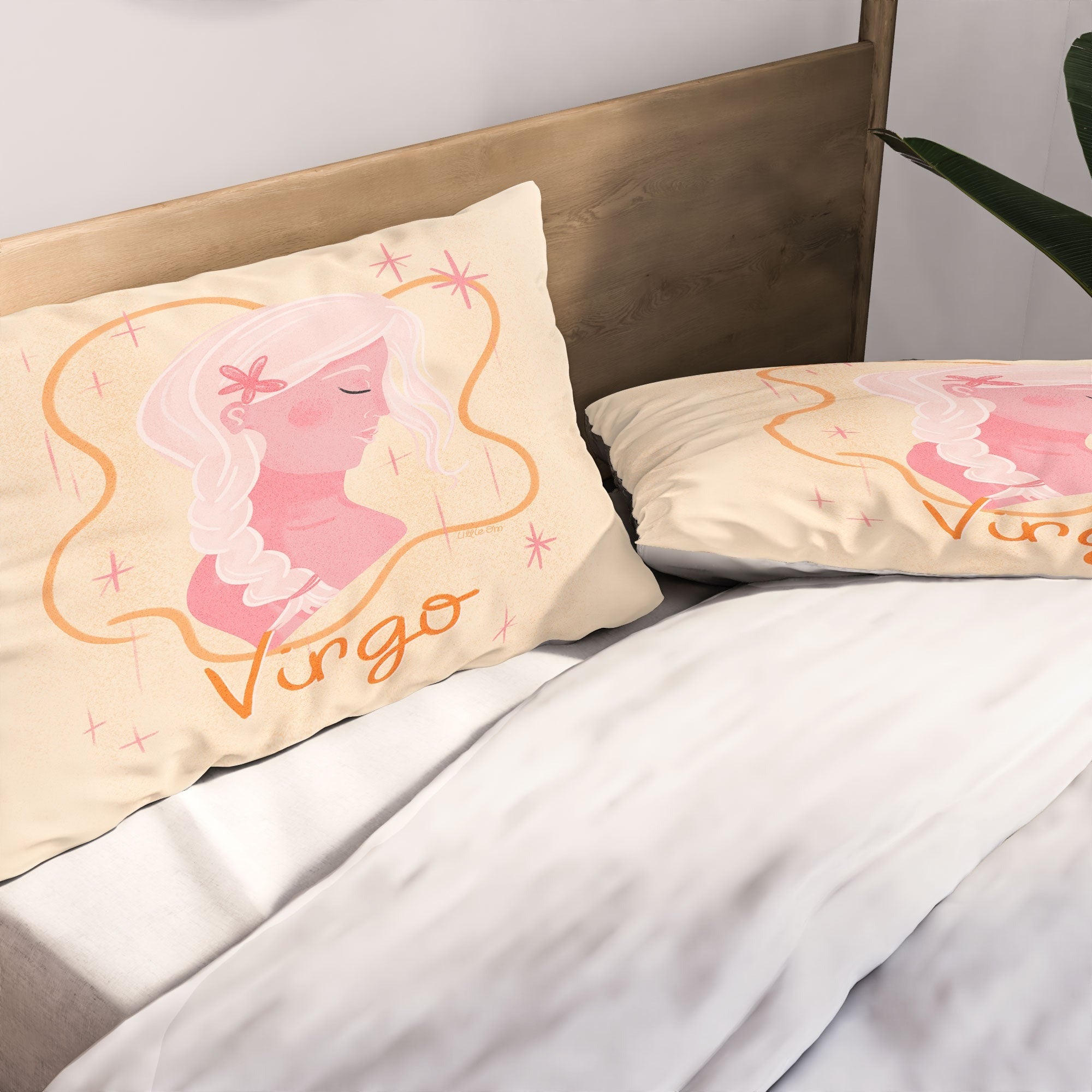 Little Om Zodiac Sign Virgo Pillow Shams