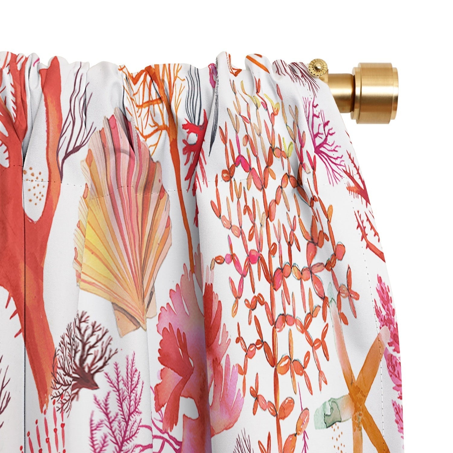Ninola Design Botanic Retreat Coral Reef Crab Lobster Red Blackout Non Repeat