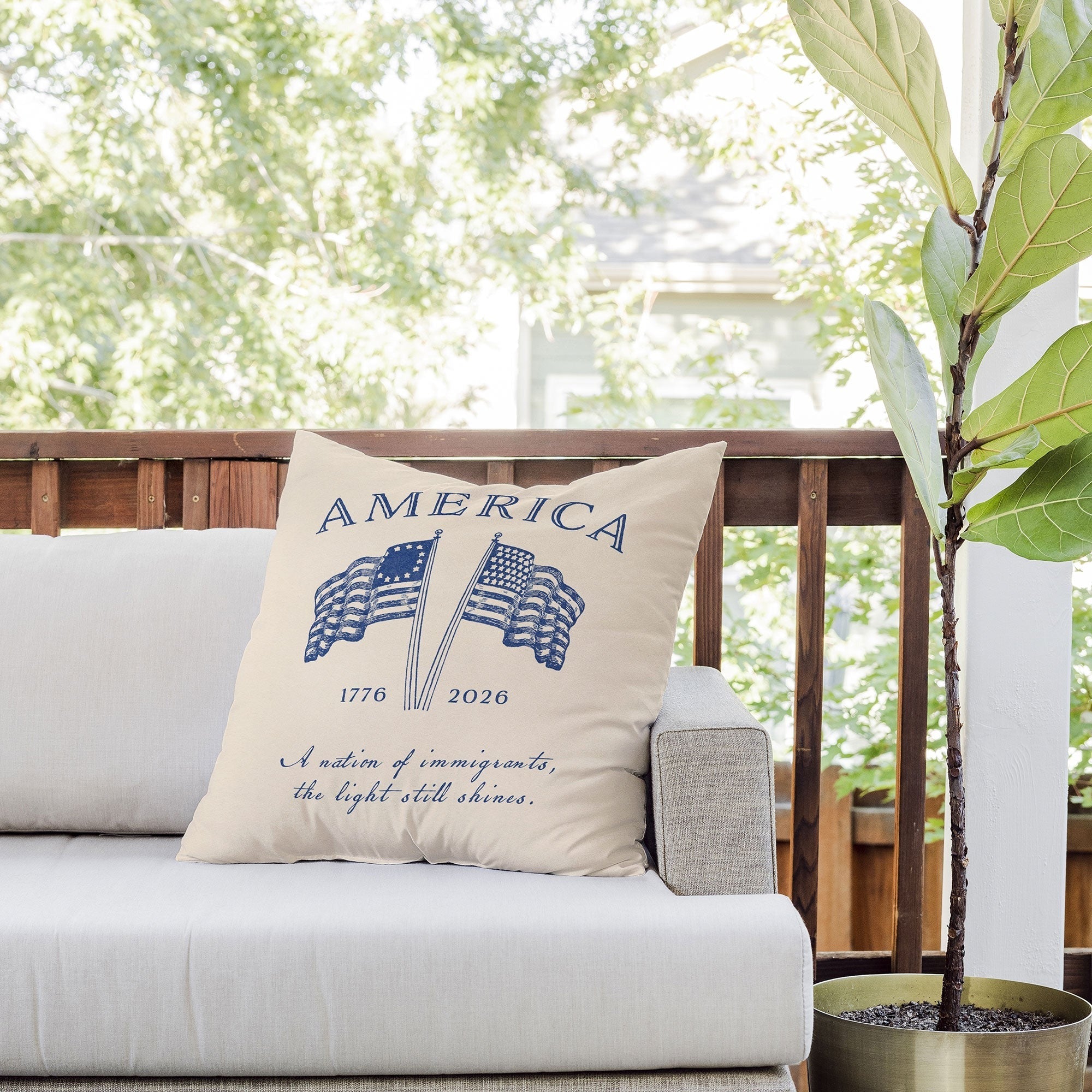DENY Designs America250 Outdoor Throw Pillow