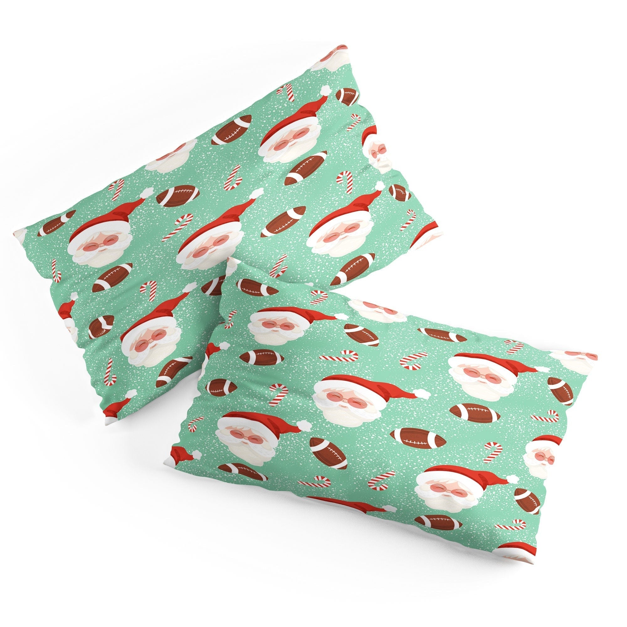 Design by Spark Sporty Football Santa Holiday Pillow Shams