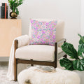 Pimlada Phuapradit Ditsy Purple Floral Half Drop Throw Pillow